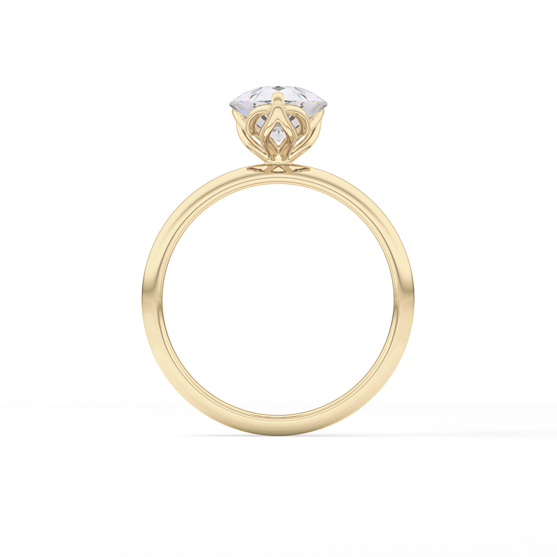 Pear Solitaire Lab Grown Diamond Engagement Ring