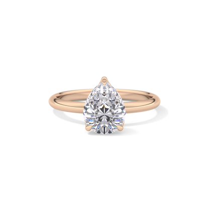 Pear Solitaire Lab Grown Diamond Engagement Ring