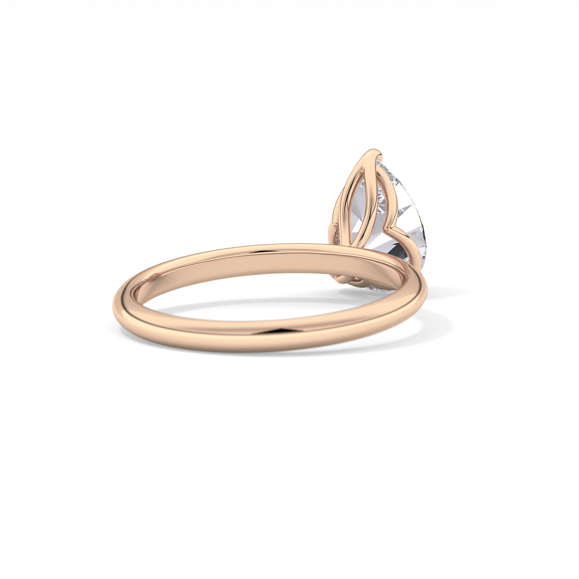 Pear Solitaire Lab Grown Diamond Engagement Ring