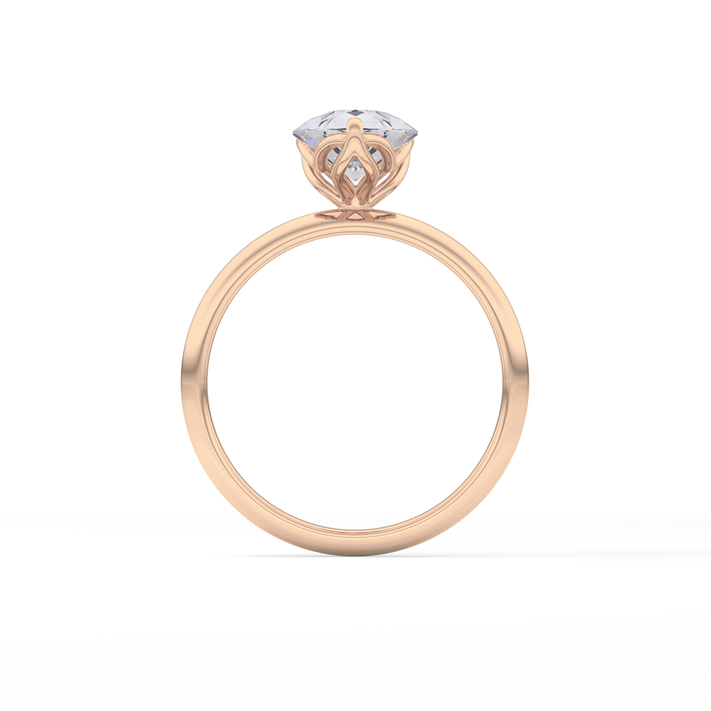 Pear Solitaire Lab Grown Diamond Engagement Ring
