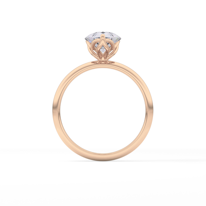 Pear Solitaire Lab Grown Diamond Engagement Ring