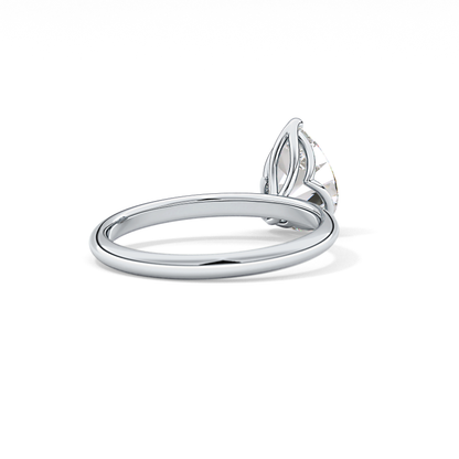 Pear Solitaire Lab Grown Diamond Engagement Ring