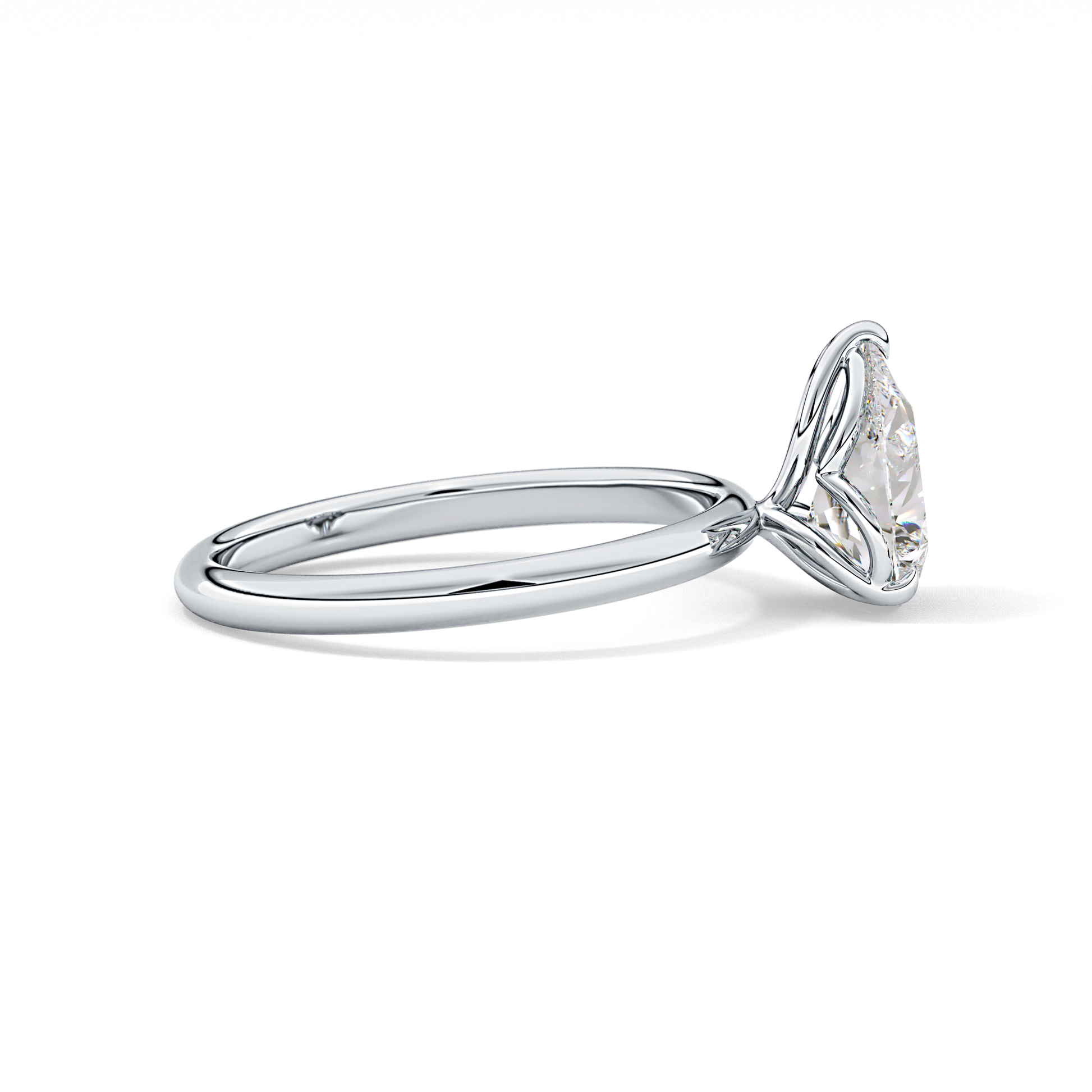Pear Solitaire Lab Grown Diamond Engagement Ring