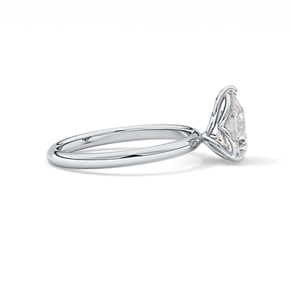 Pear Solitaire Lab Grown Diamond Engagement Ring