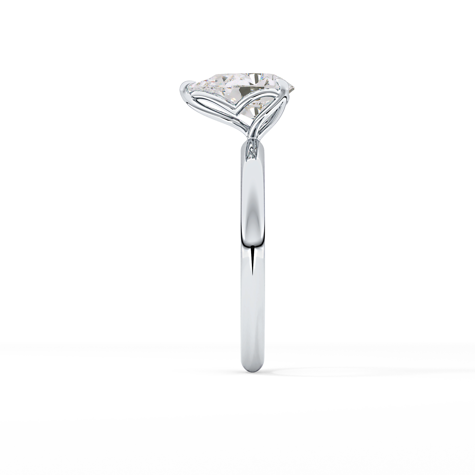 Pear Solitaire Lab Grown Diamond Engagement Ring