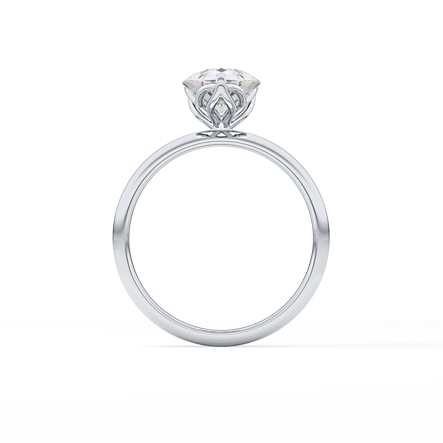 Pear Solitaire Lab Grown Diamond Engagement Ring
