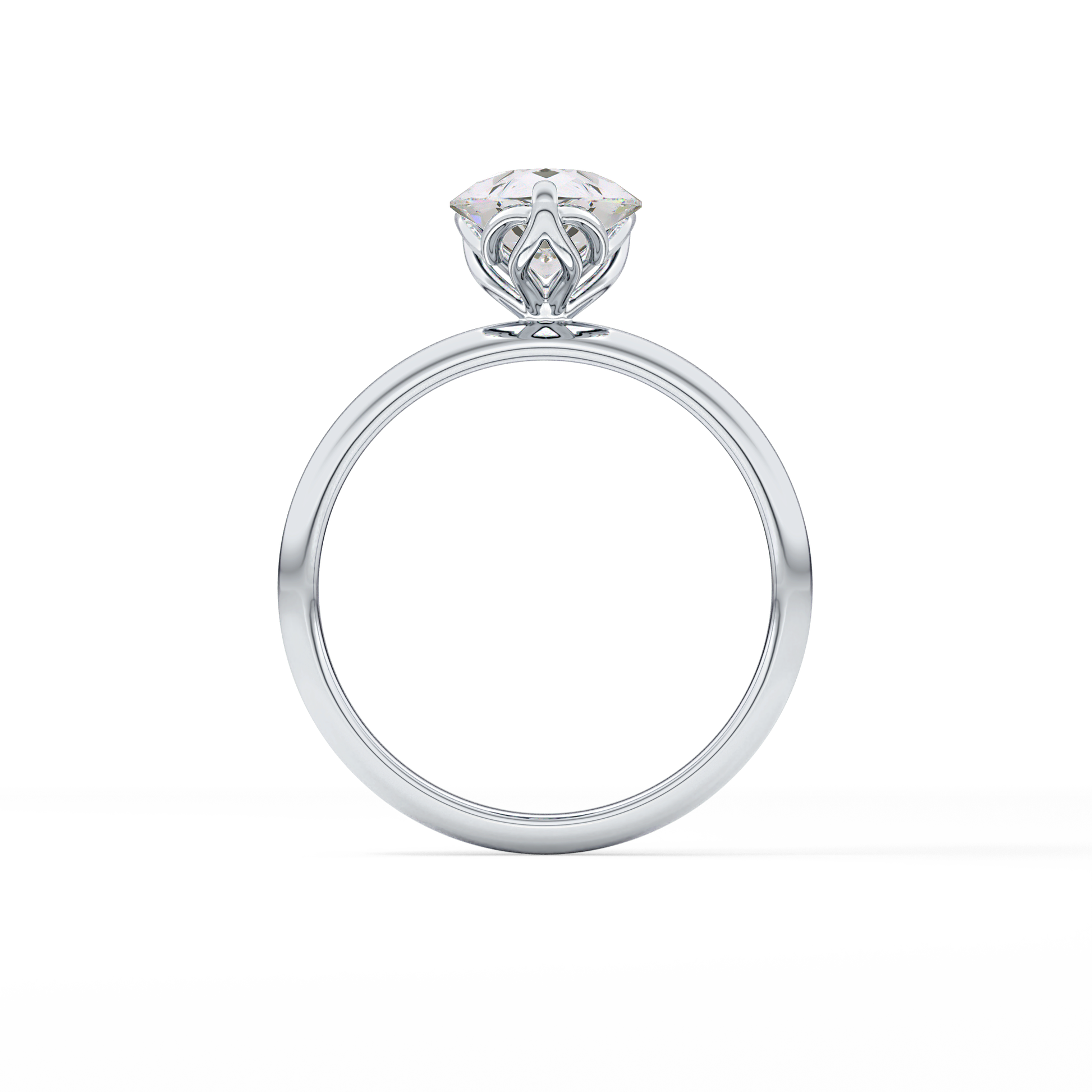 Pear Solitaire Lab Grown Diamond Engagement Ring