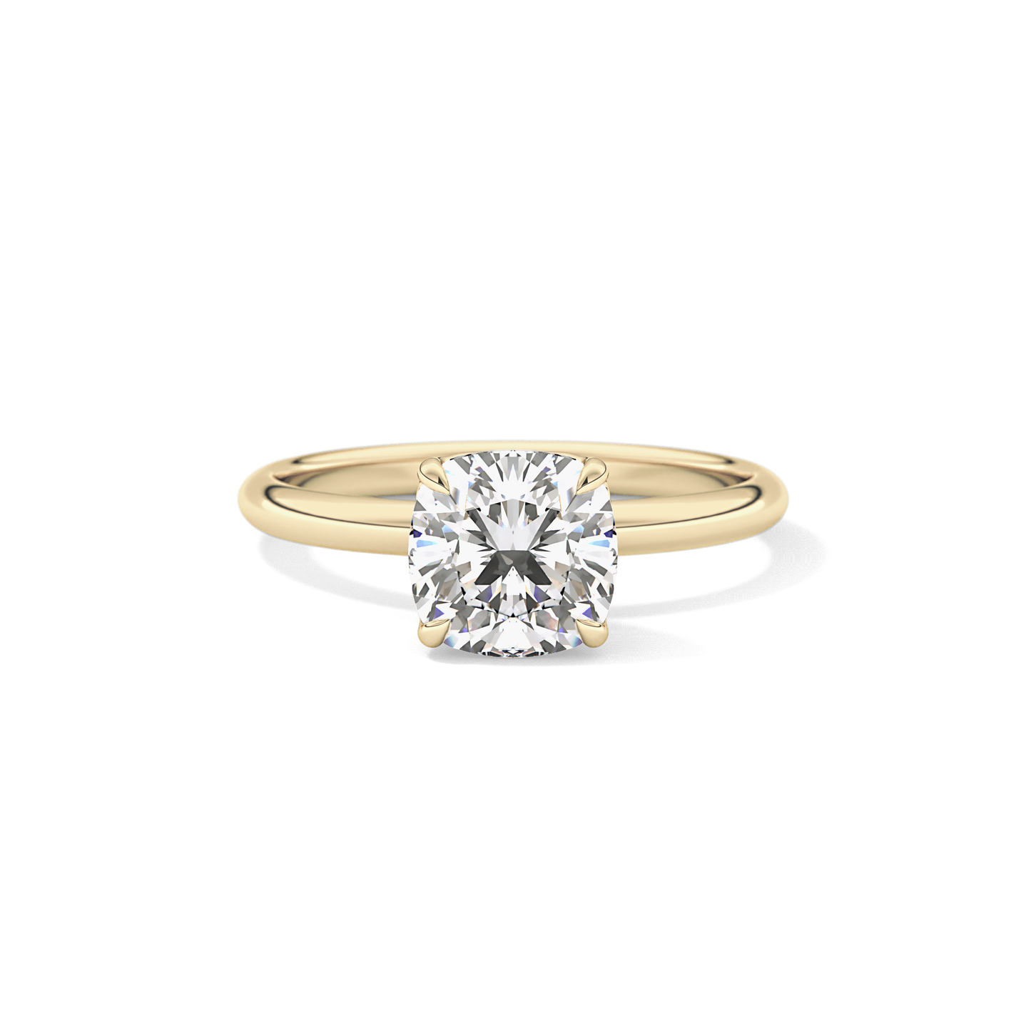 Cushion Solitaire Lab Grown Diamond Engagement Ring