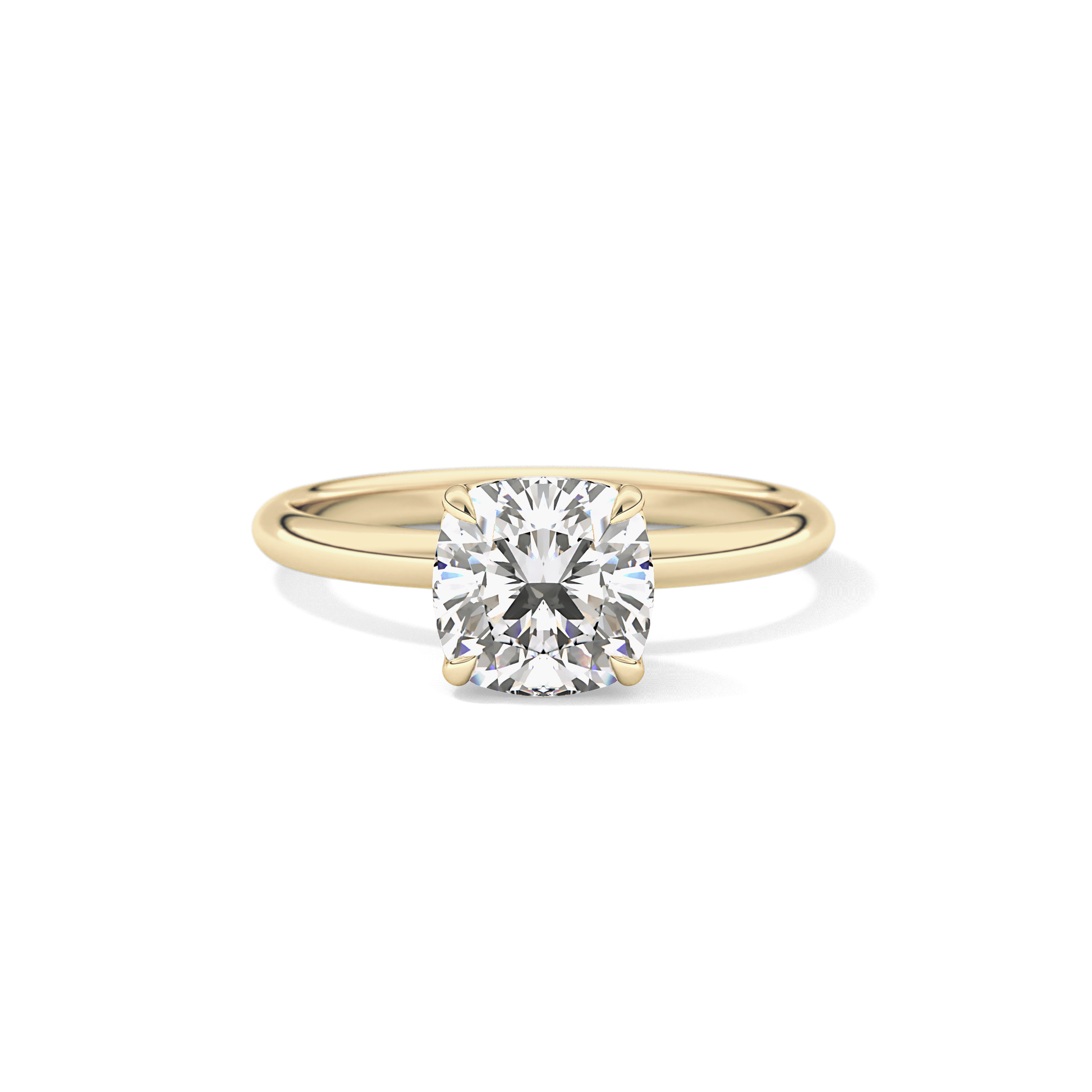Cushion Solitaire Lab Grown Diamond Engagement Ring