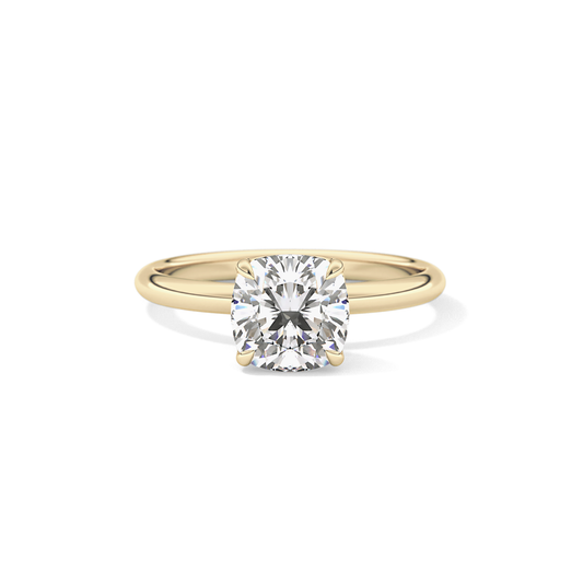 Cushion Solitaire Lab Grown Diamond Engagement Ring