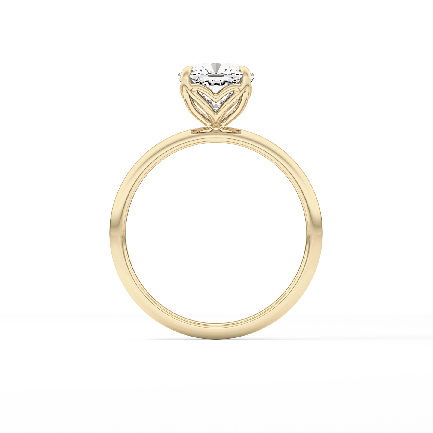 Cushion Solitaire Lab Grown Diamond Engagement Ring