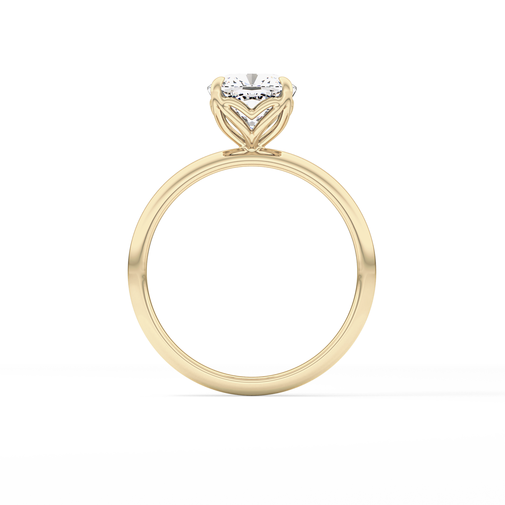Cushion Solitaire Lab Grown Diamond Engagement Ring