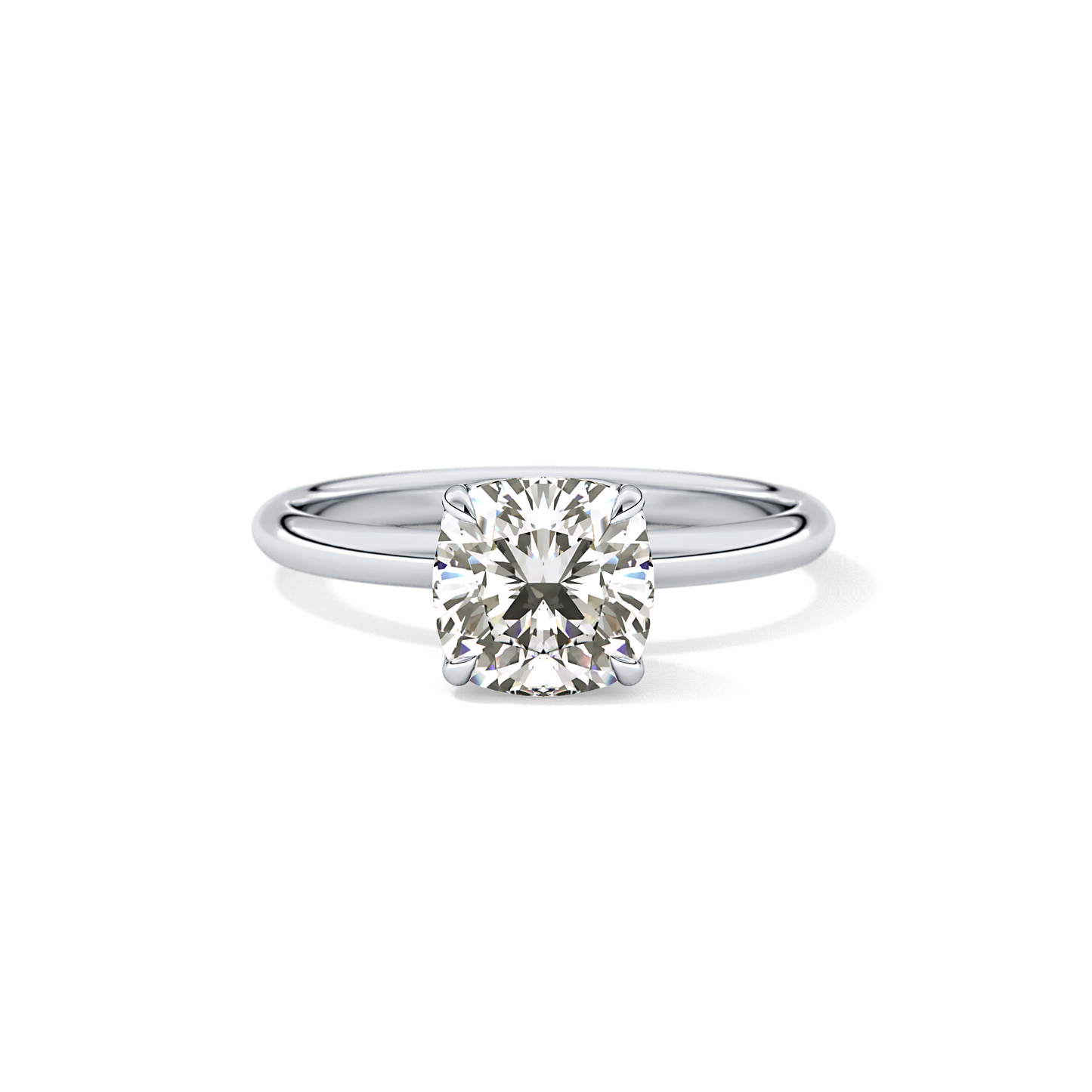 Cushion Solitaire Lab Grown Diamond Engagement Ring