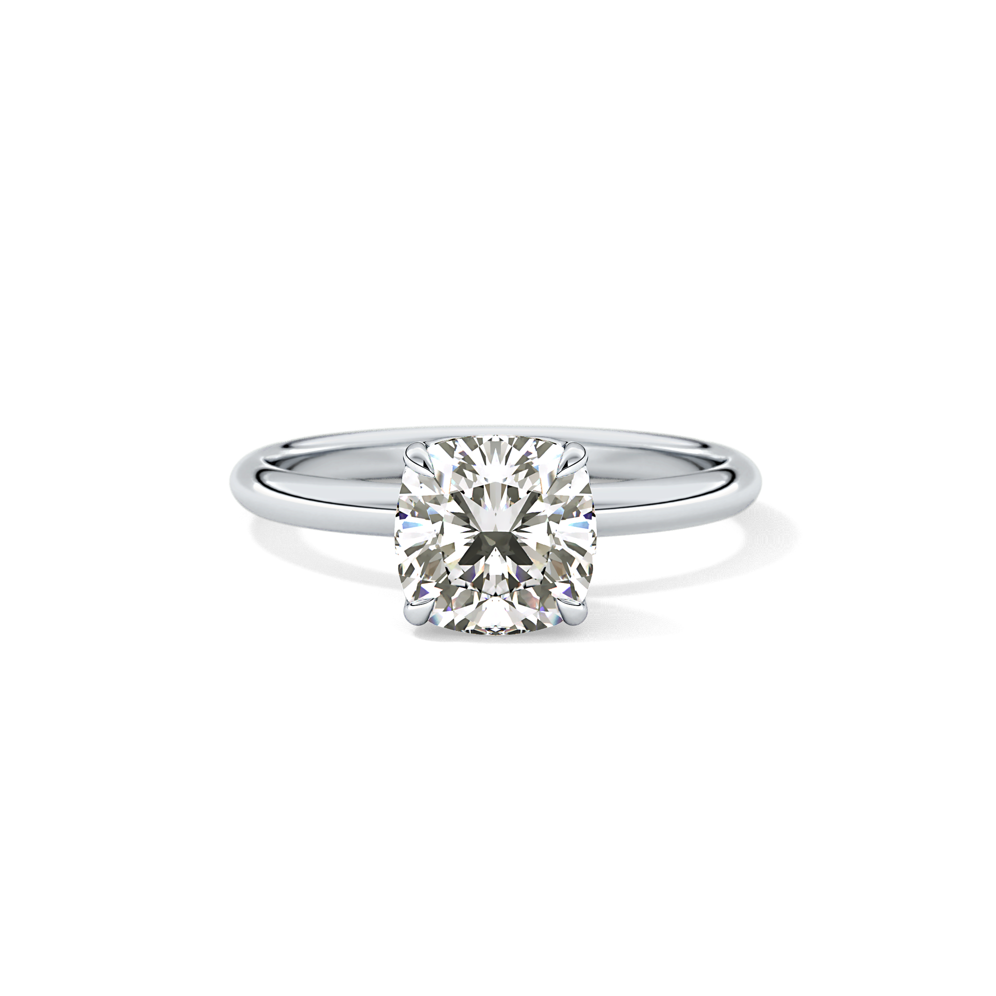 Cushion Solitaire Lab Grown Diamond Engagement Ring