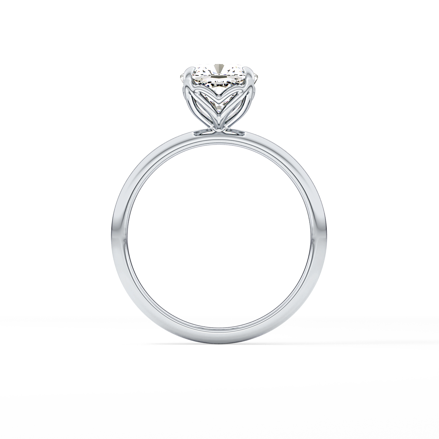 Cushion Solitaire Lab Grown Diamond Engagement Ring