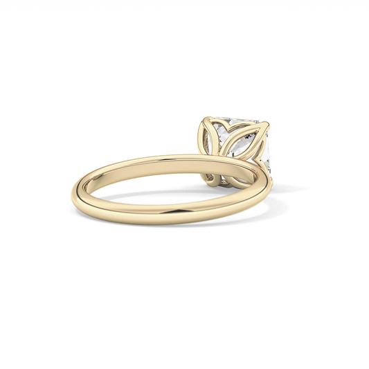 Asscher Solitaire Lab Grown Diamond Engagement Ring