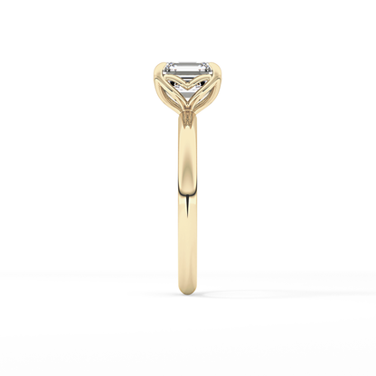 Asscher Solitaire Lab Grown Diamond Engagement Ring