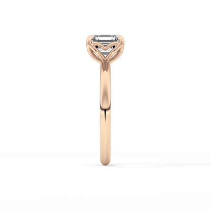 Asscher Solitaire Lab Grown Diamond Engagement Ring