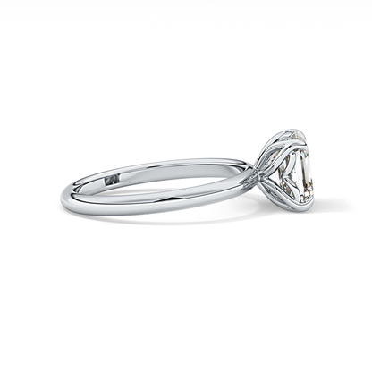 Asscher Solitaire Lab Grown Diamond Engagement Ring