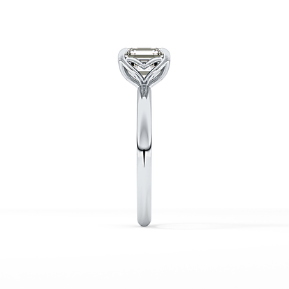 Asscher Solitaire Lab Grown Diamond Engagement Ring
