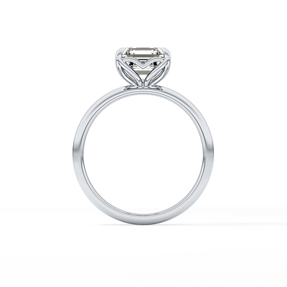 Asscher Solitaire Lab Grown Diamond Engagement Ring
