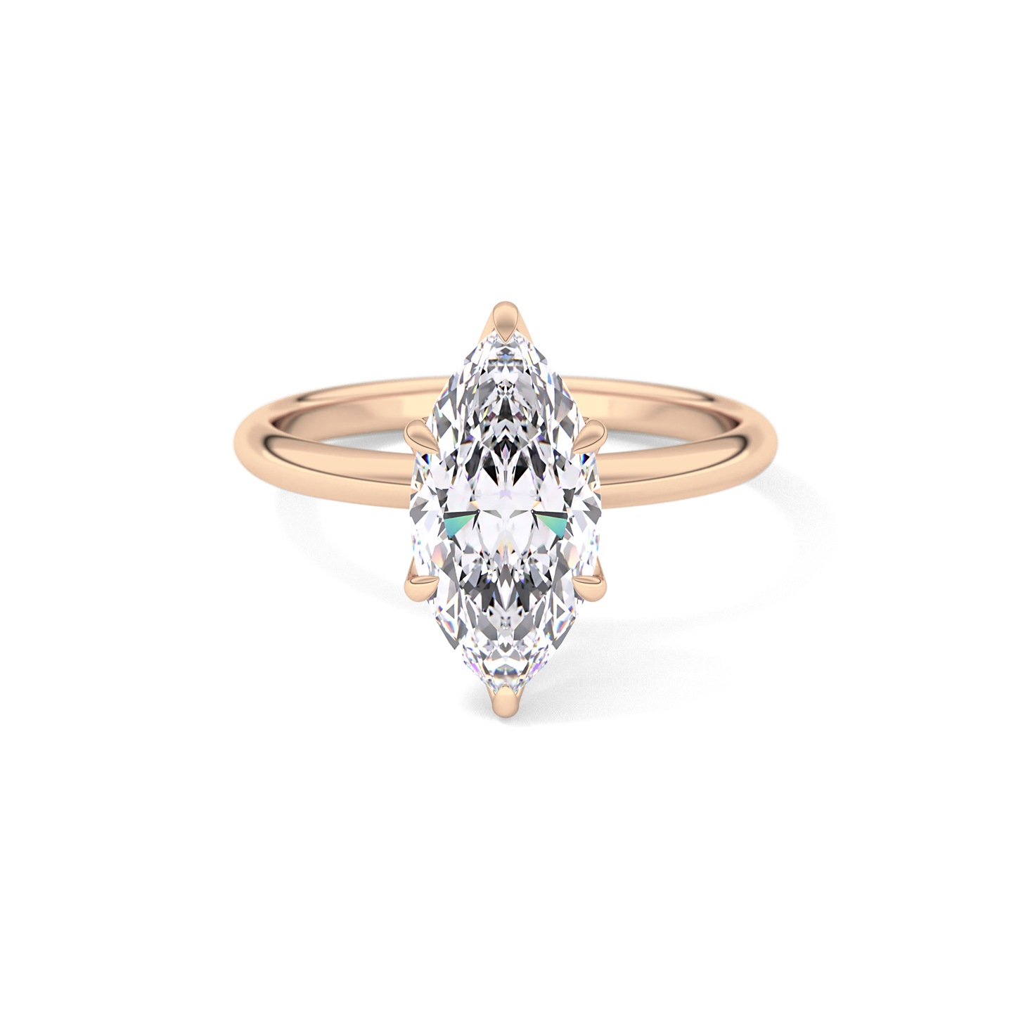 Marquise Solitaire Lab Grown Diamond Engagement Ring