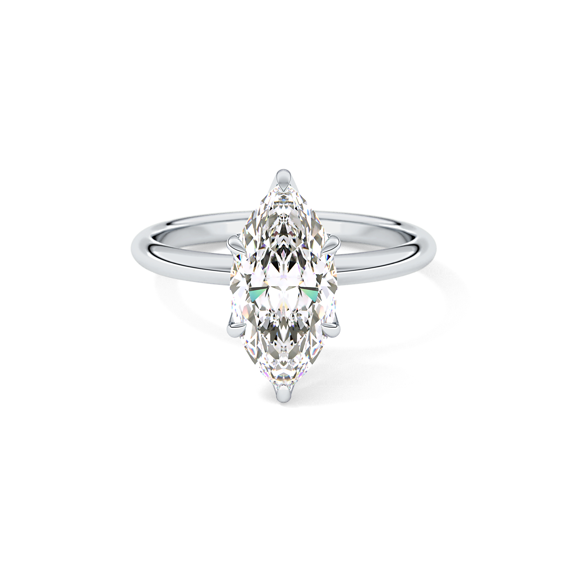 Marquise Solitaire Lab Grown Diamond Engagement Ring