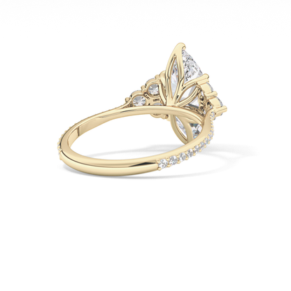 Marquise Cluster Lab Grown Diamond Engagement Ring