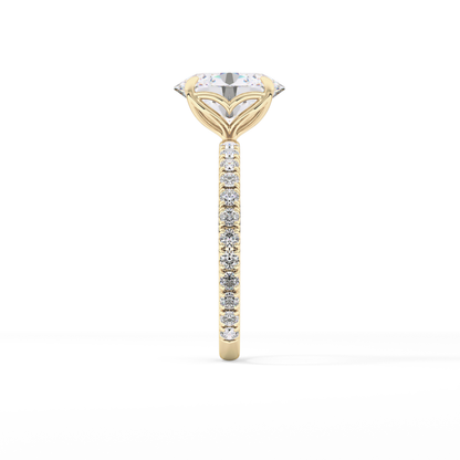 Oval Pave Lab Grown Diamond Engagement Ring