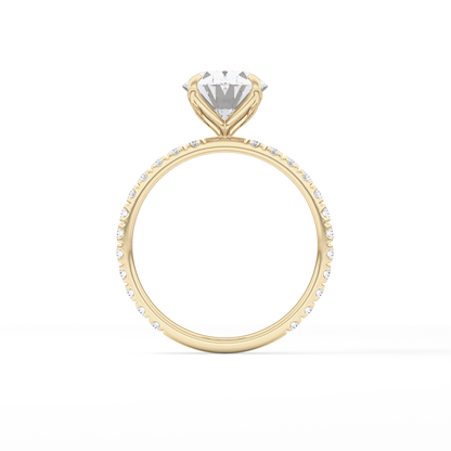 Oval Pave Lab Grown Diamond Engagement Ring