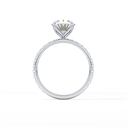Oval Pave Lab Grown Diamond Engagement Ring