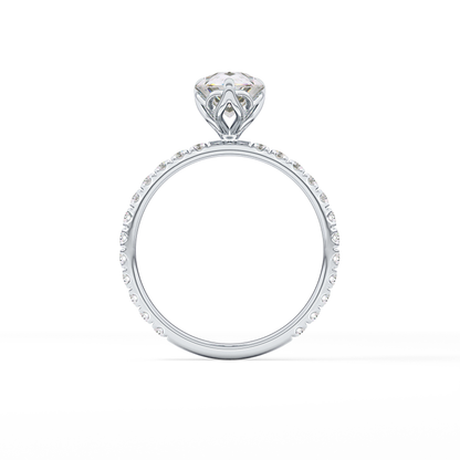 Pear Pave Lab Grown Diamond Engagement Ring