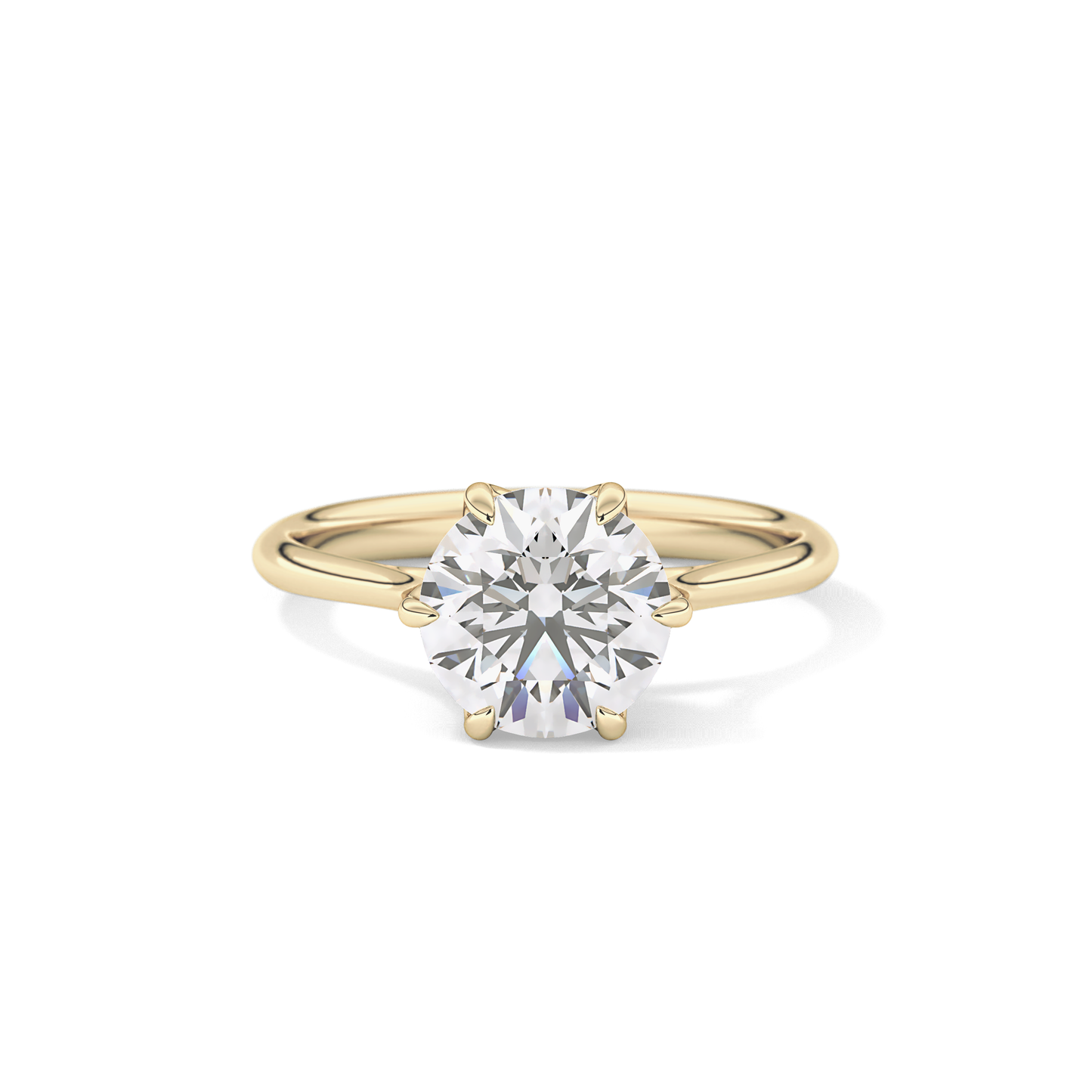 Round Solitaire Lab Grown Diamond Engagement Ring