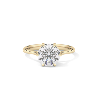 Round Solitaire Lab Grown Diamond Engagement Ring