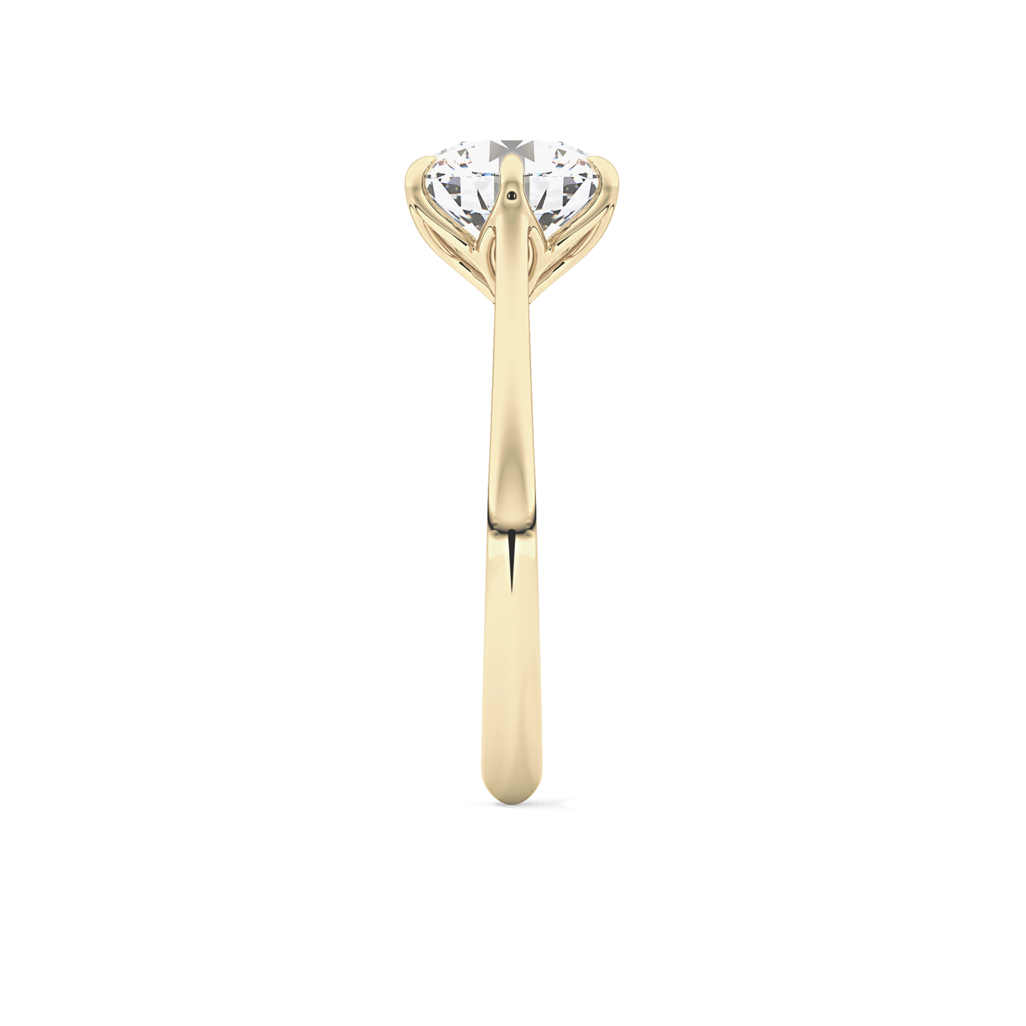 Round Solitaire Lab Grown Diamond Engagement Ring