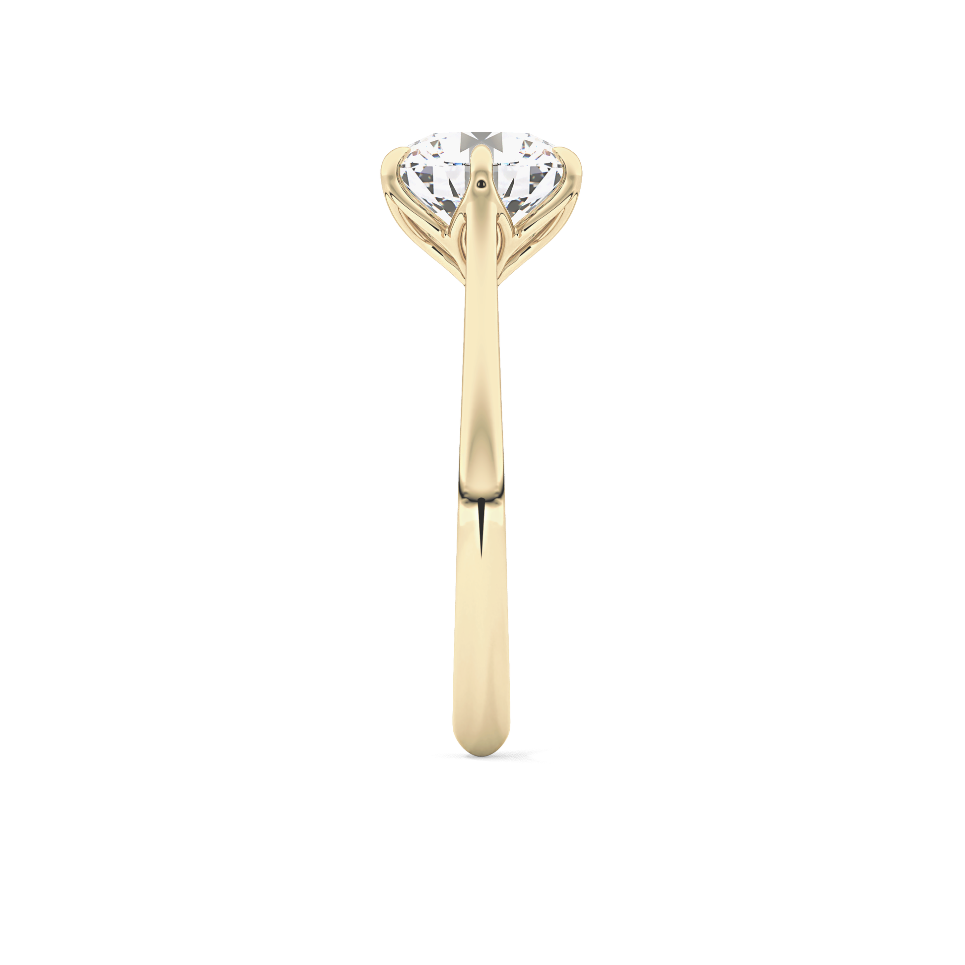 Round Solitaire Lab Grown Diamond Engagement Ring