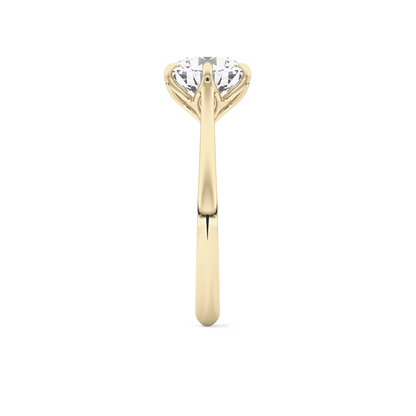 Round Solitaire Lab Grown Diamond Engagement Ring
