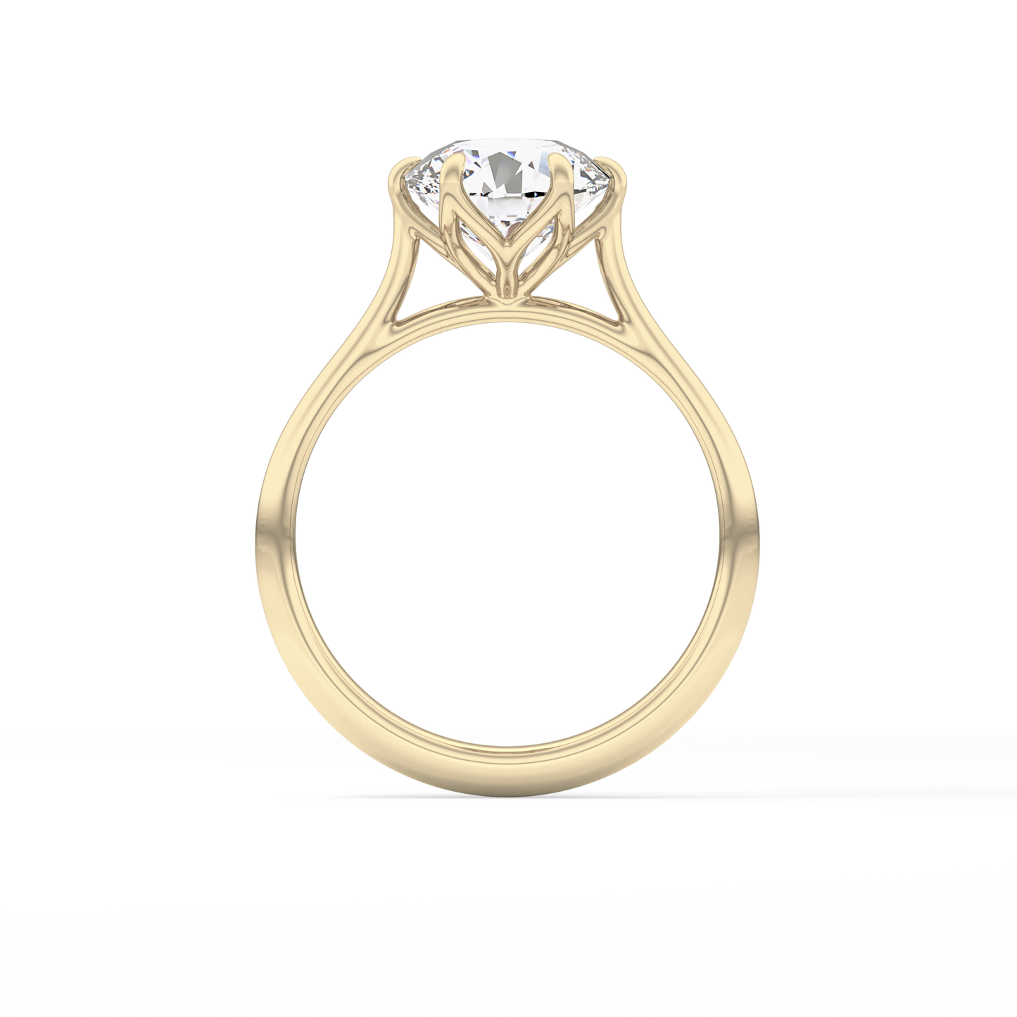 Round Solitaire Lab Grown Diamond Engagement Ring