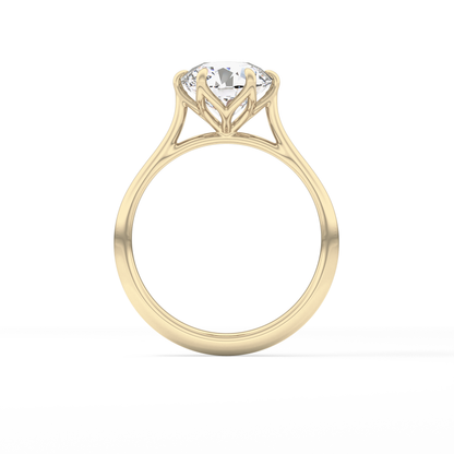 Round Solitaire Lab Grown Diamond Engagement Ring