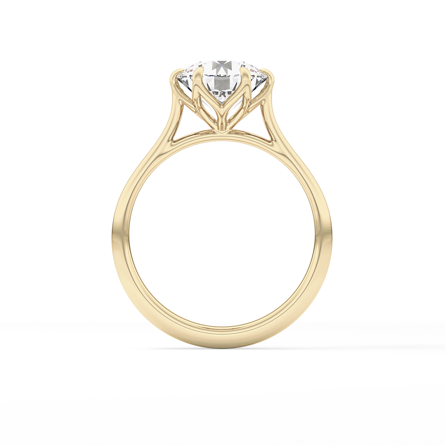 Round Solitaire Lab Grown Diamond Engagement Ring