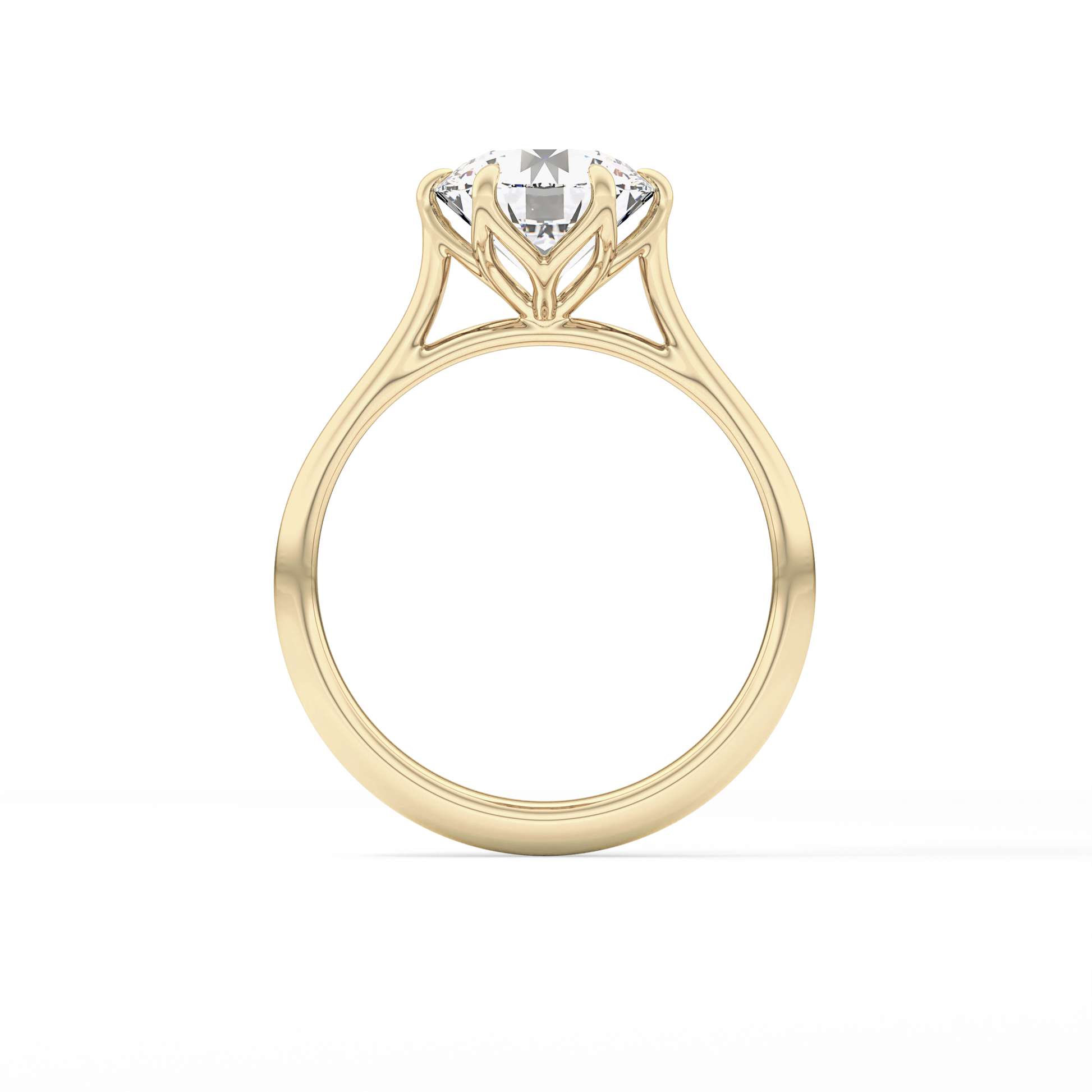 Round Solitaire Lab Grown Diamond Engagement Ring