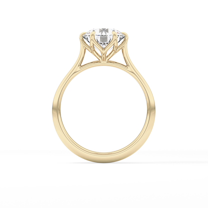 Round Solitaire Lab Grown Diamond Engagement Ring