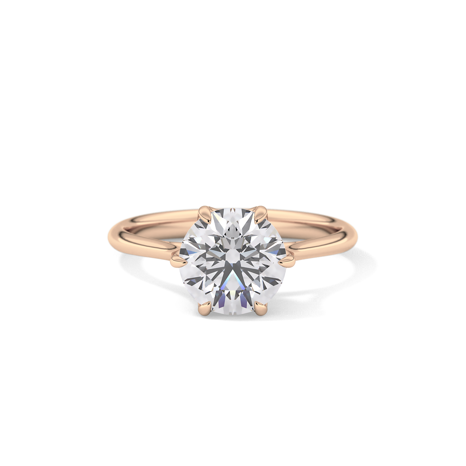 Round Solitaire Lab Grown Diamond Engagement Ring