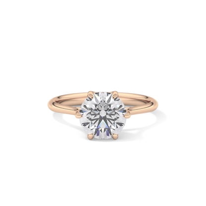 Round Solitaire Lab Grown Diamond Engagement Ring
