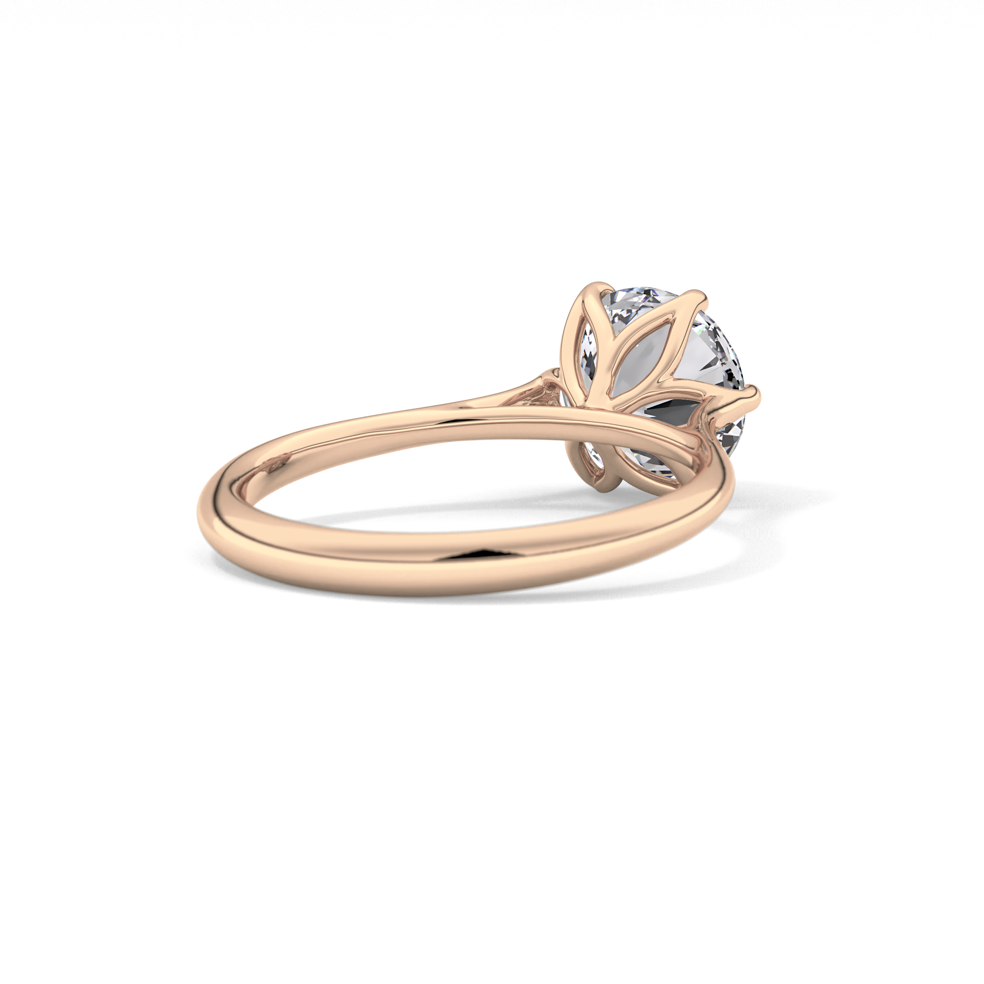 Round Solitaire Lab Grown Diamond Engagement Ring