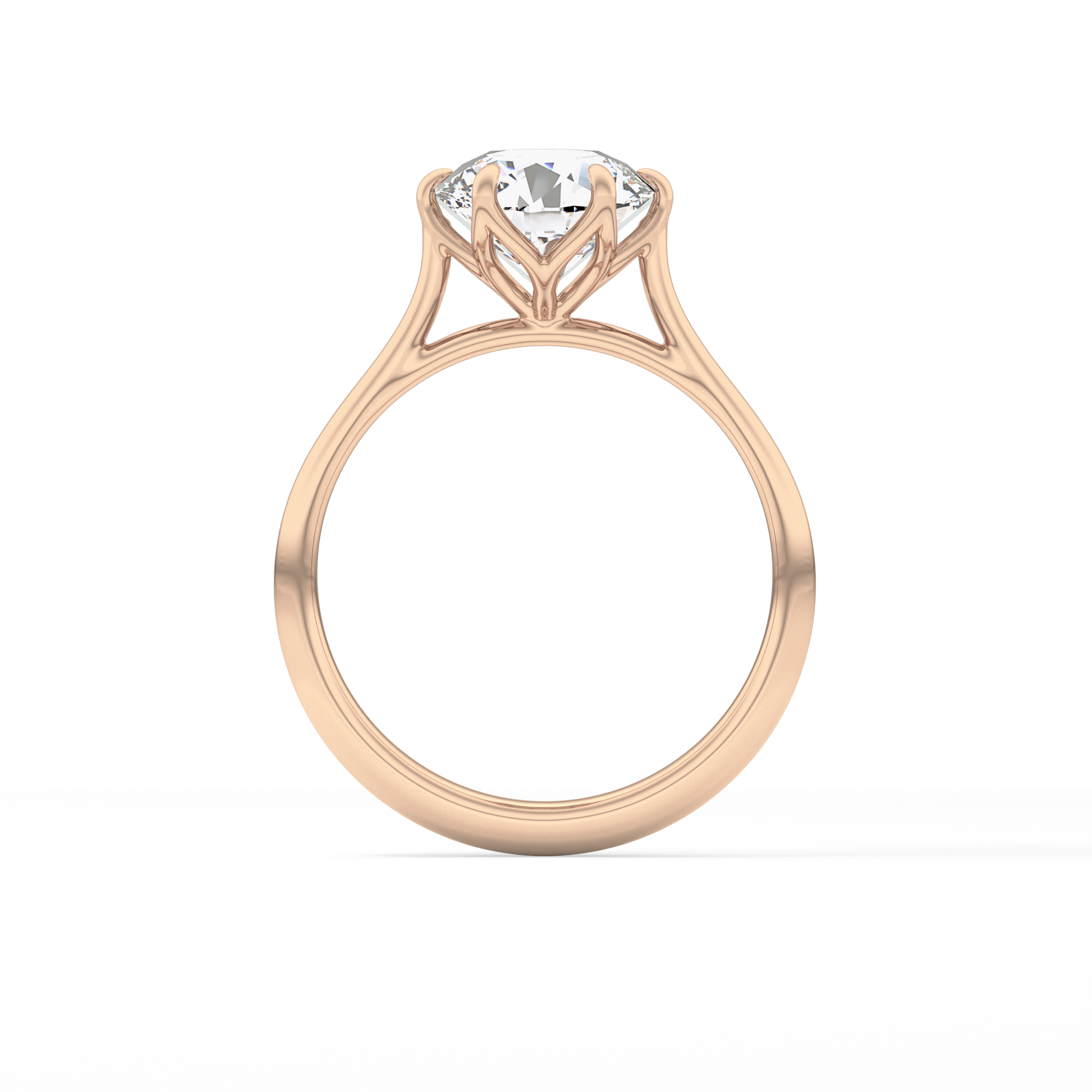 Round Solitaire Lab Grown Diamond Engagement Ring