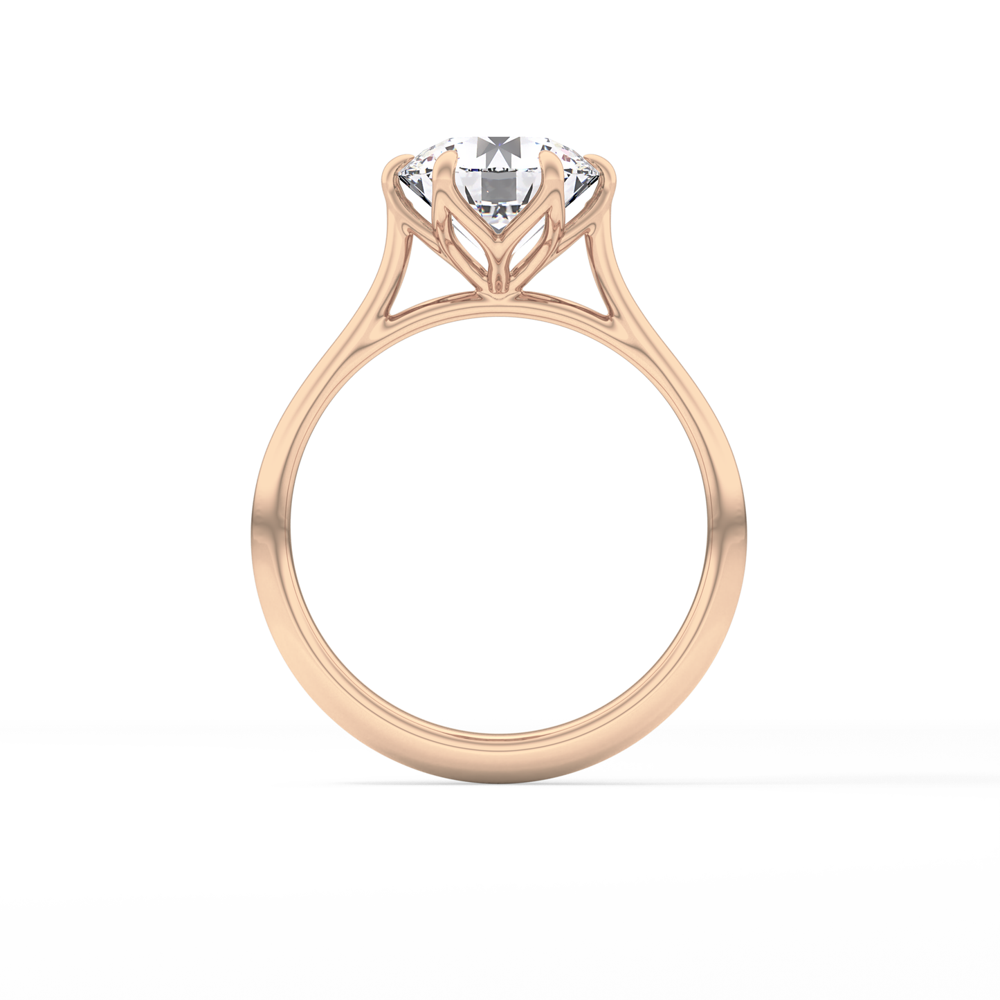 Round Solitaire Lab Grown Diamond Engagement Ring