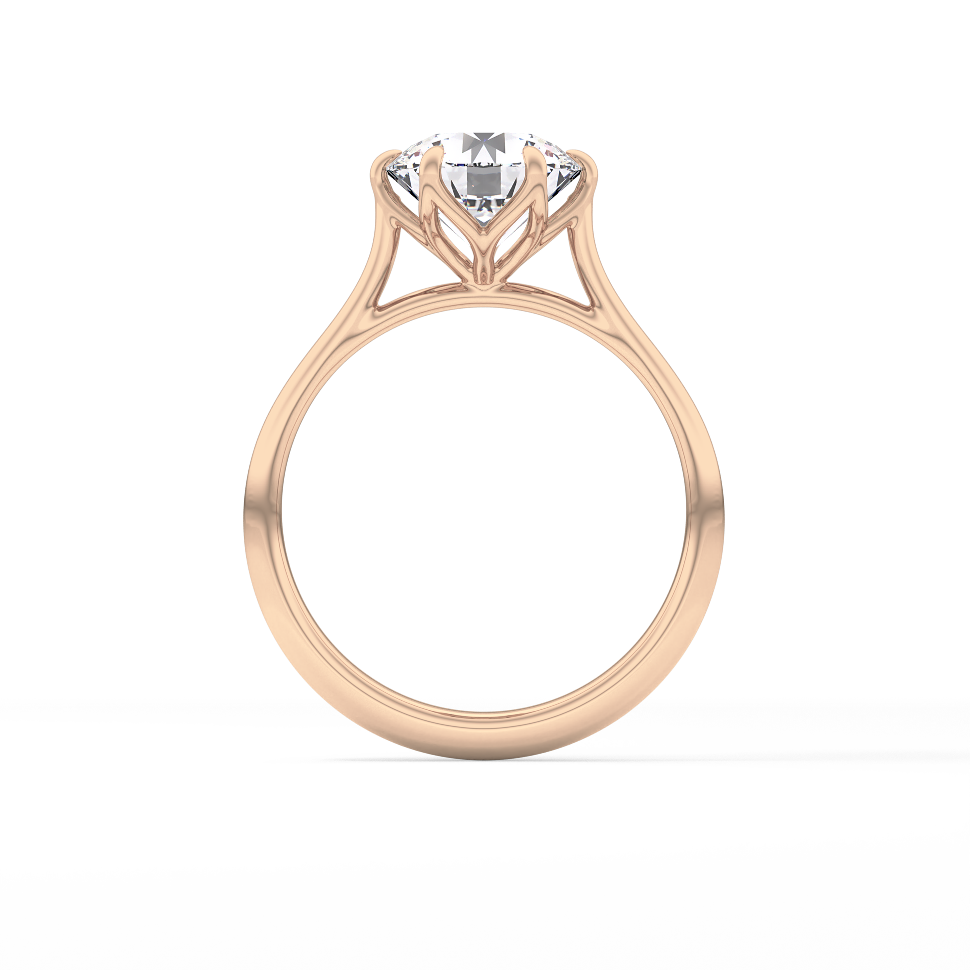 Round Solitaire Lab Grown Diamond Engagement Ring