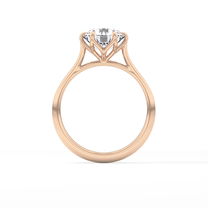 Round Solitaire Lab Grown Diamond Engagement Ring