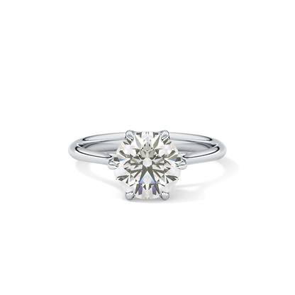 Round Solitaire Lab Grown Diamond Engagement Ring